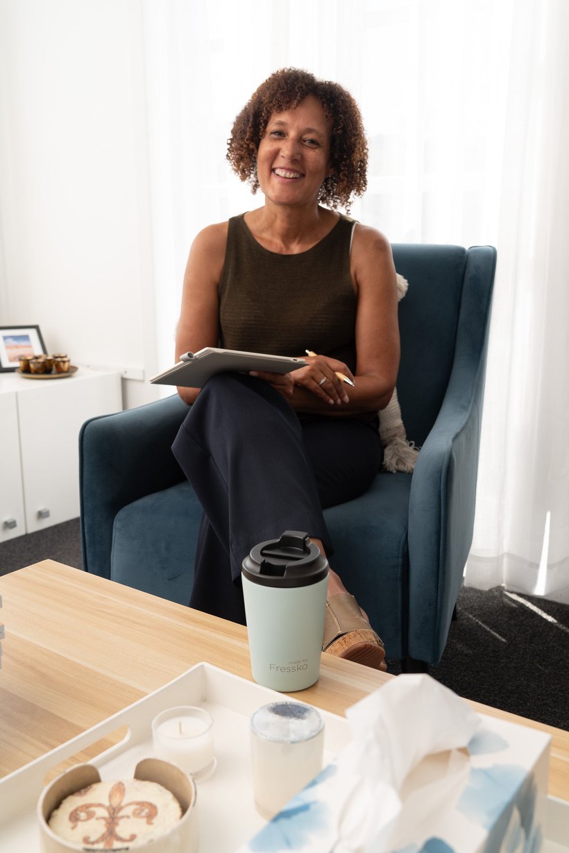 Tersia in session at SoulCheck Holistic Therapy